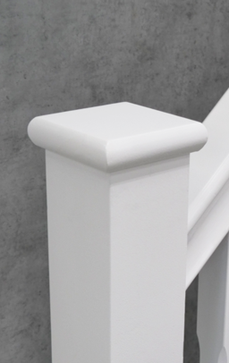 White Primed Flat Newel Cap