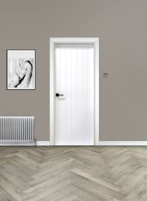 White Primed Mexicano 1/2 Hr Fire Check (44mm)