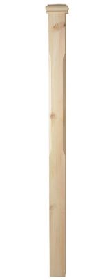 pine chamfered newel