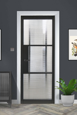 Tribeca Black 3-Lite Reeded Glass (40mm)