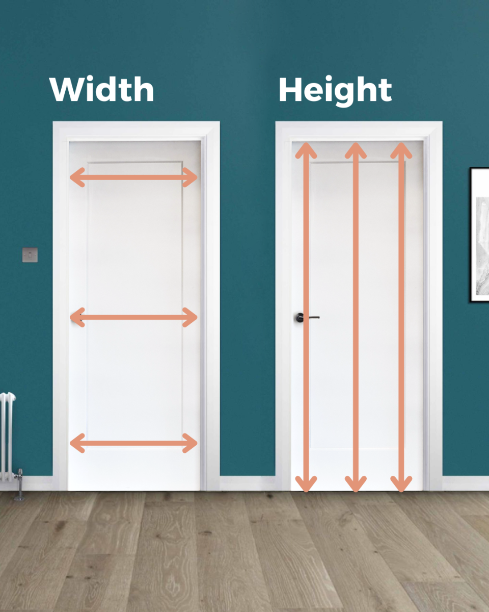 graphic of door width and height